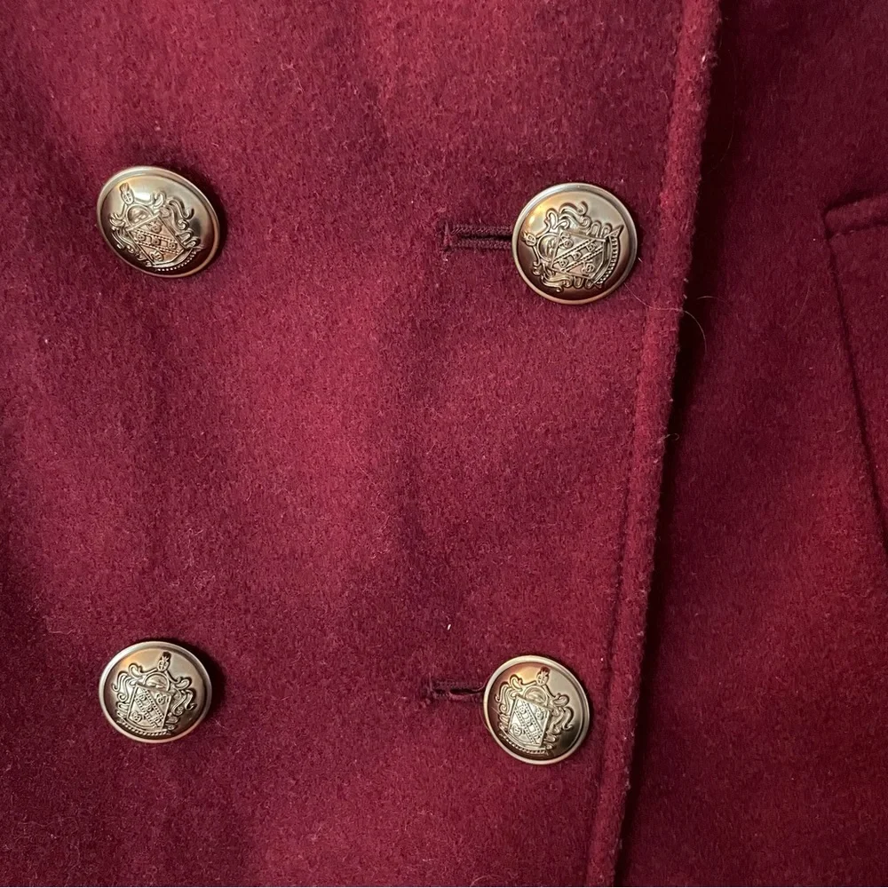 3 for $25! Merona Women's‎ Burgundy Double-Breasted Wool Blend Coat, size small